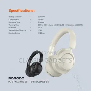 Porodo Soundtec Zen Active Noise-Cancellation Headphone