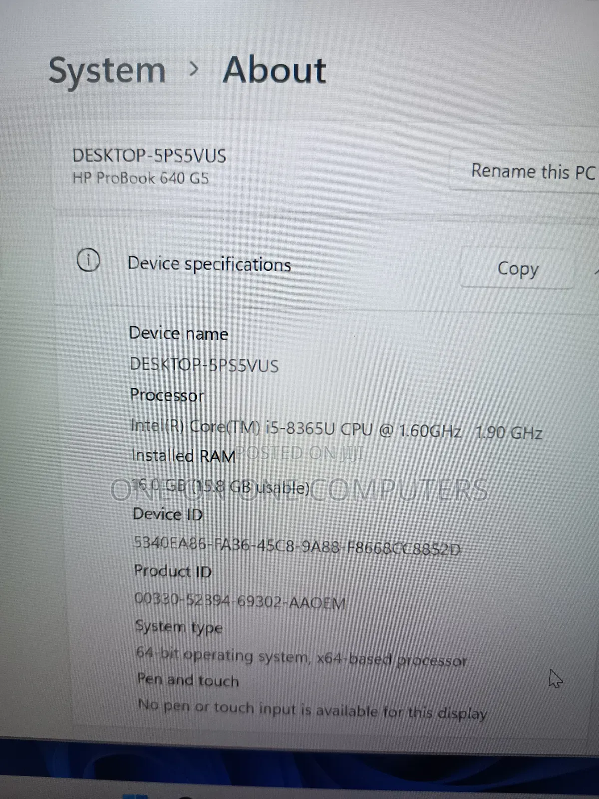 Laptop HP ProBook 640 G5 16GB Intel Core I5 SSD 256GB