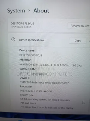 Laptop HP ProBook 640 G5 16GB Intel Core I5 SSD 256GB