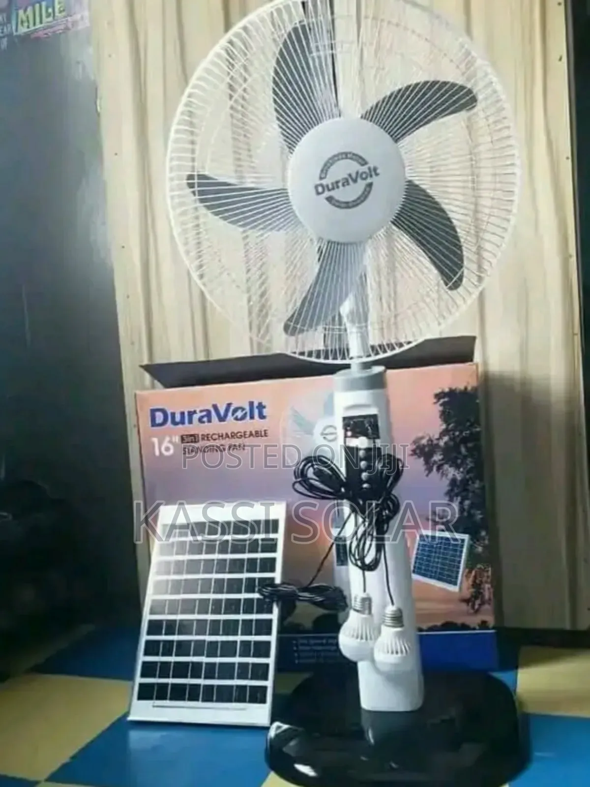 16 Inches Duravolt Solar Fan With Bulbs