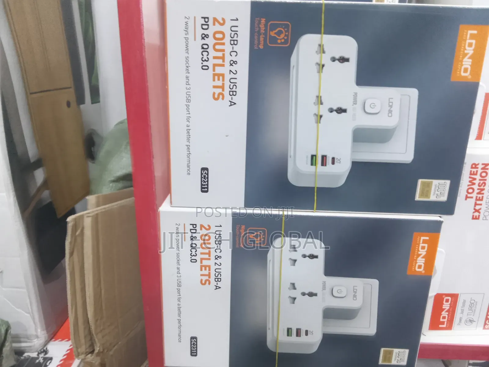 Ldnio Sc2311 2 Socket/2usb/Type-C Outlet Socket Extension