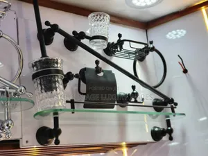 8 Set High Quality Black Bathroom Accessories