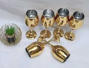 High Quality Electroplated Gold Glass Cup