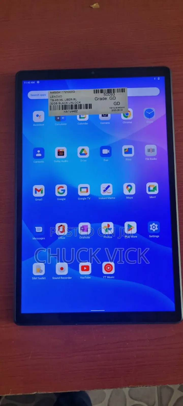 Lenovo Tab K10 32 GB Black