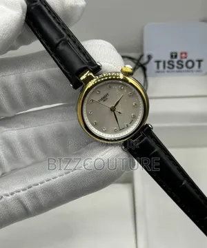 Photo - Original Tissot Women's Black Genuine Leather Strap Watch