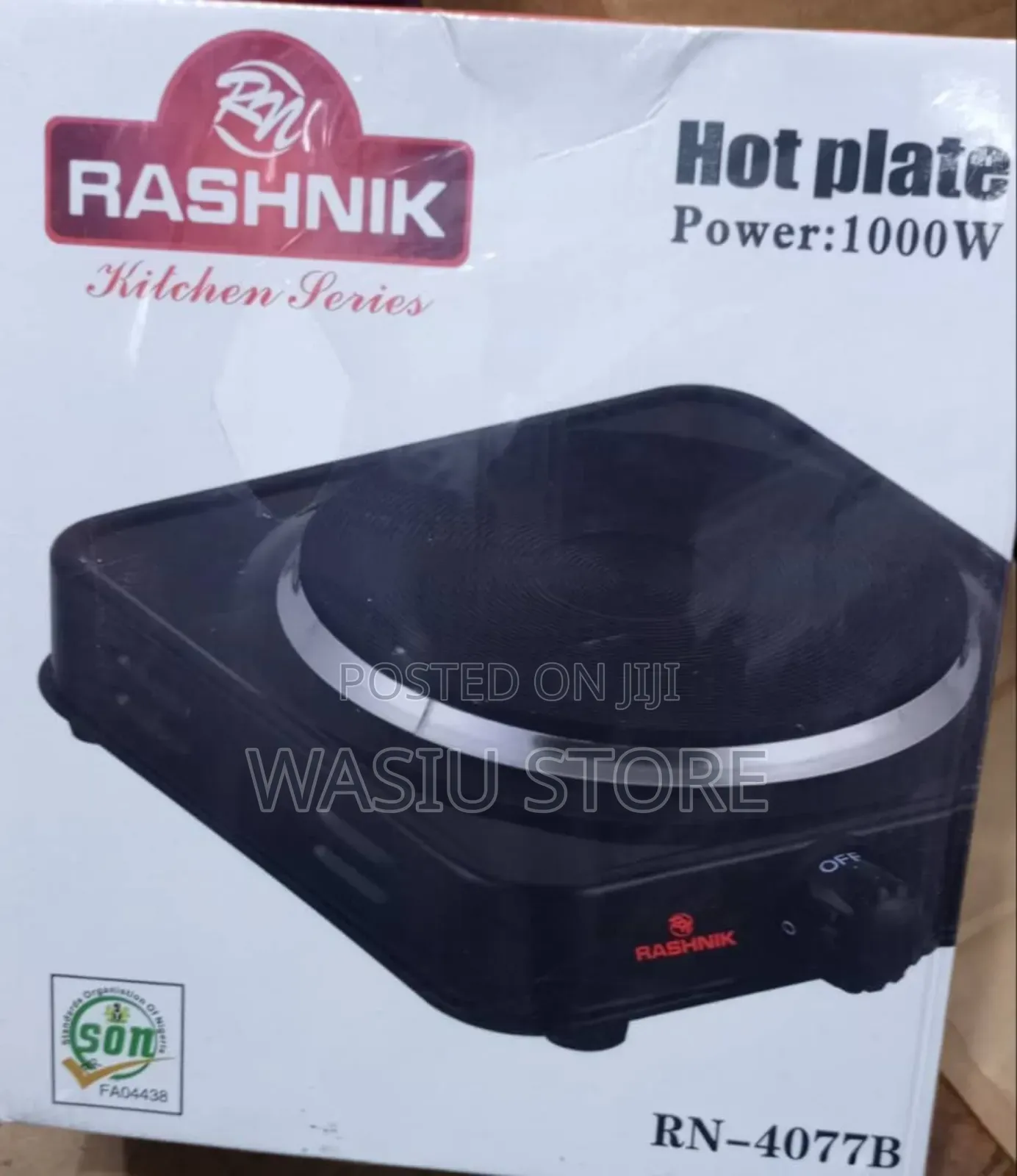 Rashnik Single Electric Solid Hot Plate, Model Rn-4077b