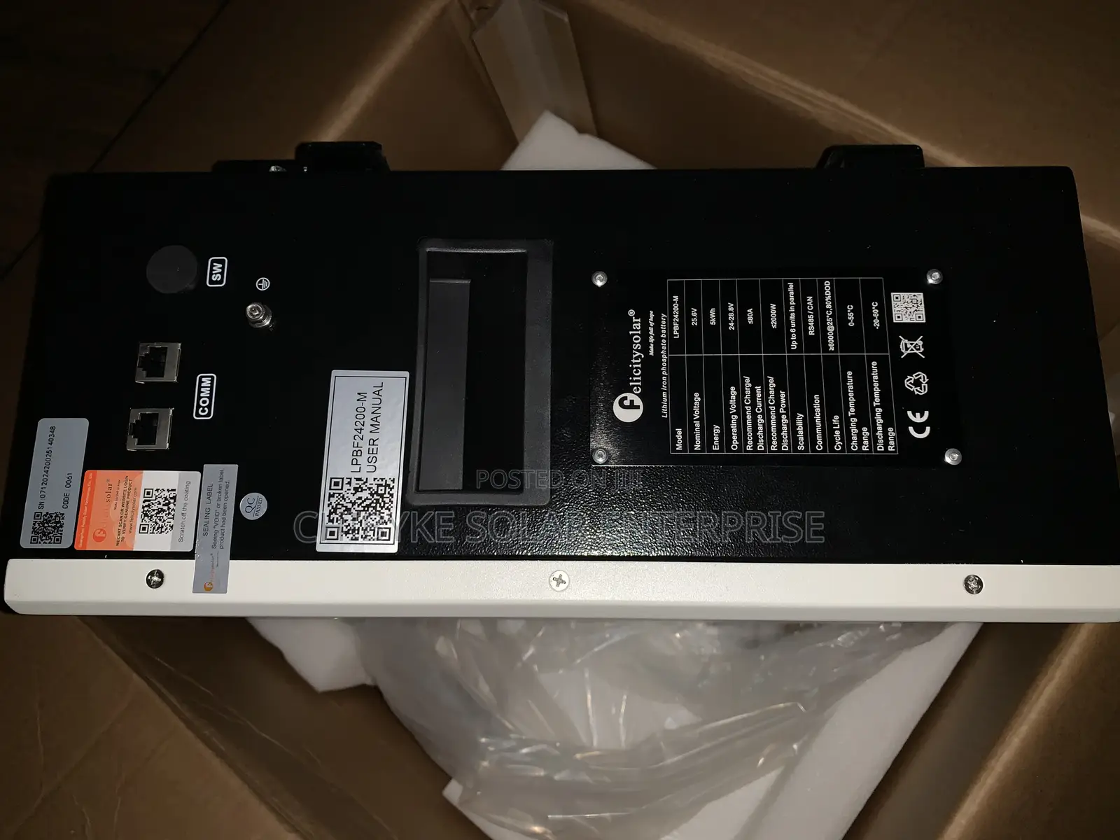 5kwh 25.6v Felicity Lithium Ion Battery