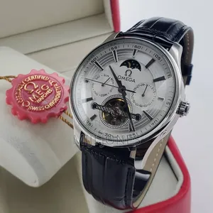 "Men's Luxury Watch: Omega-Style Automatic Mechanical"