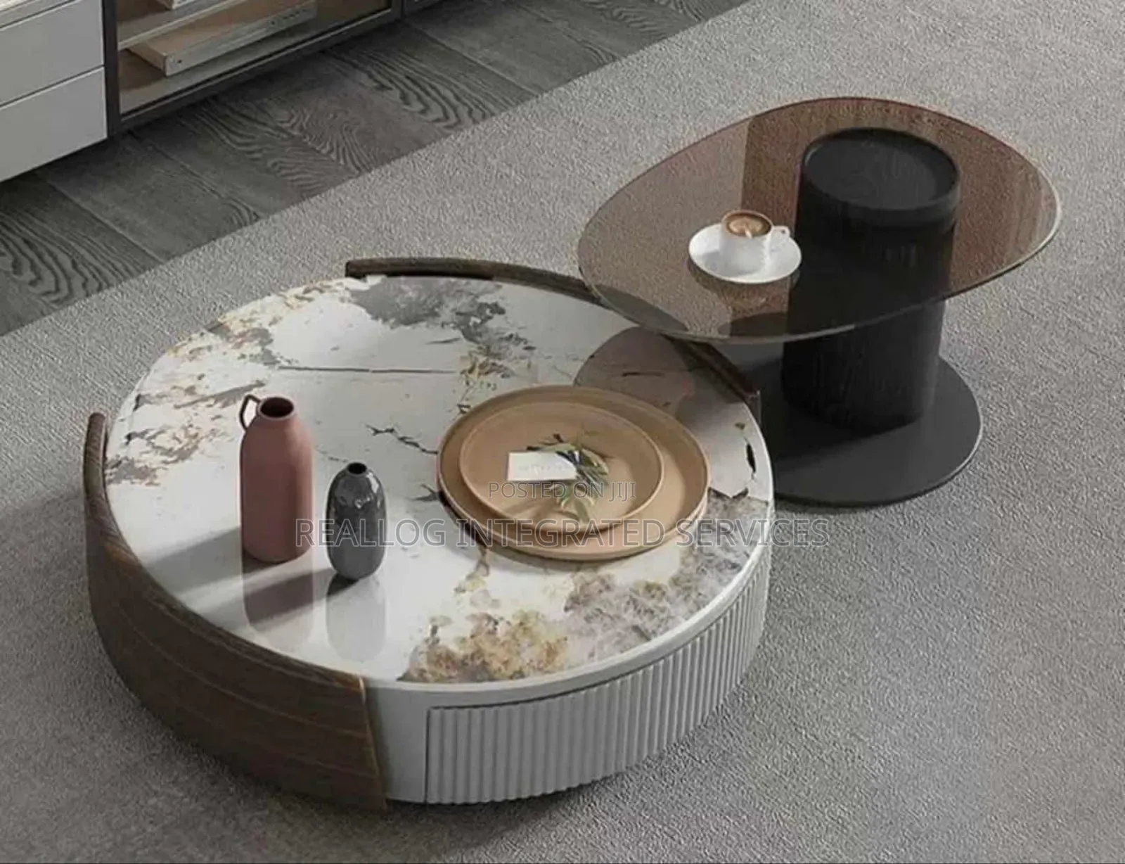Modern Marble Top 2in1 Table
