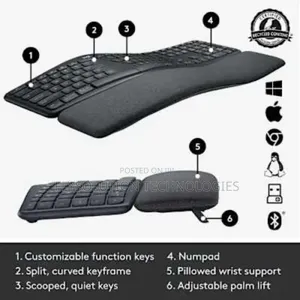 Logitech Ergo Wireless Keyboard - Black