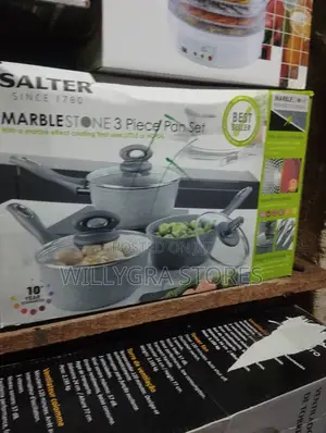 Salter Marble Stone 3 Piece Pan Set