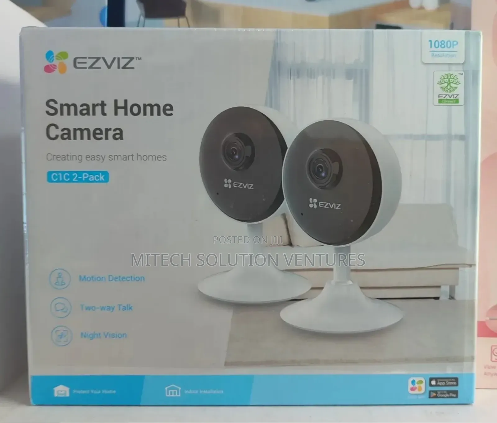 Ezviz C1c Smart Home Camera, Specifically a 2-Pack Version