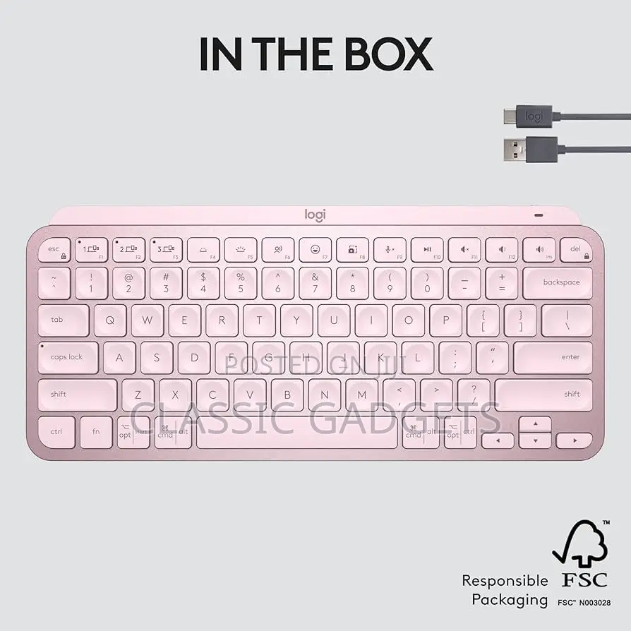 Logitech Mxkeys Mini Minimalistwireless Illuminated Keyboard