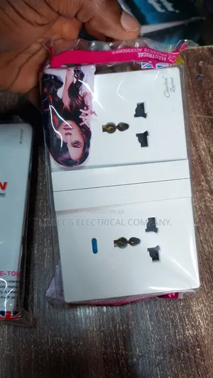 Uk Bolton Long Button Design Double Socket