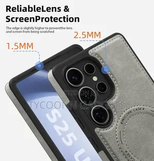 Samsung S25 Ultra Leather Case With Magsafe and Kickstand