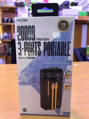 Photo - Tecno 20000mah Power Bank – Omni-Tank TPB-P204