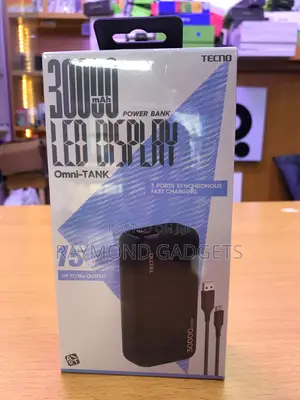 Photo - Tecno 30000mah Power Bank – Omni-Tank TPB-P301 | Led Display