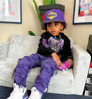 Children Unisex Hoodi Top and Jean With Face Cap 3pics