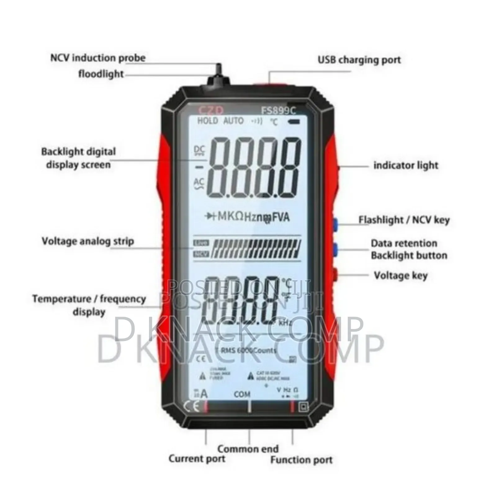 Full Screen High Accuracy Intelligent Digital Multimeter