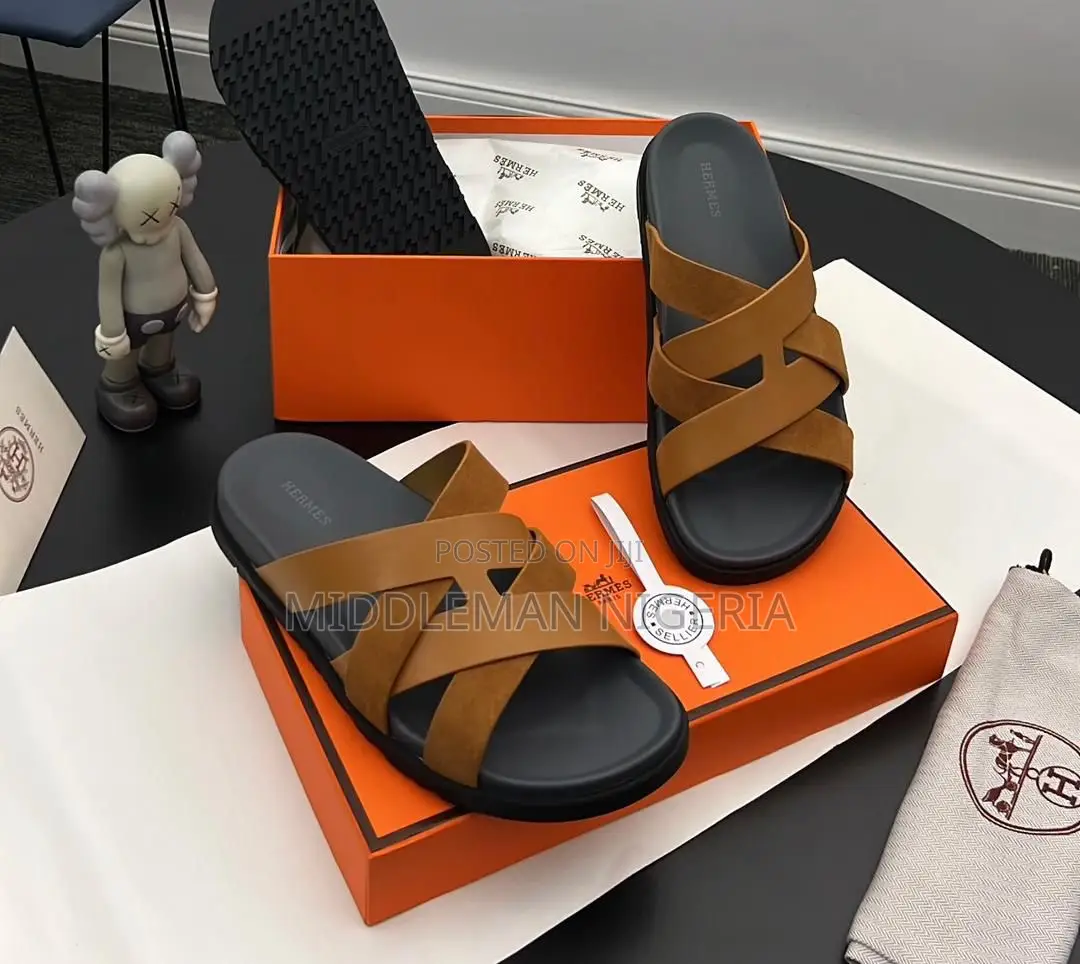 Hermes Leather Slippers