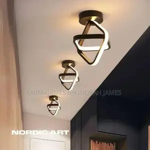 Modern Led Ceiling Light 2 Rings Creative Design Ceiling Lam