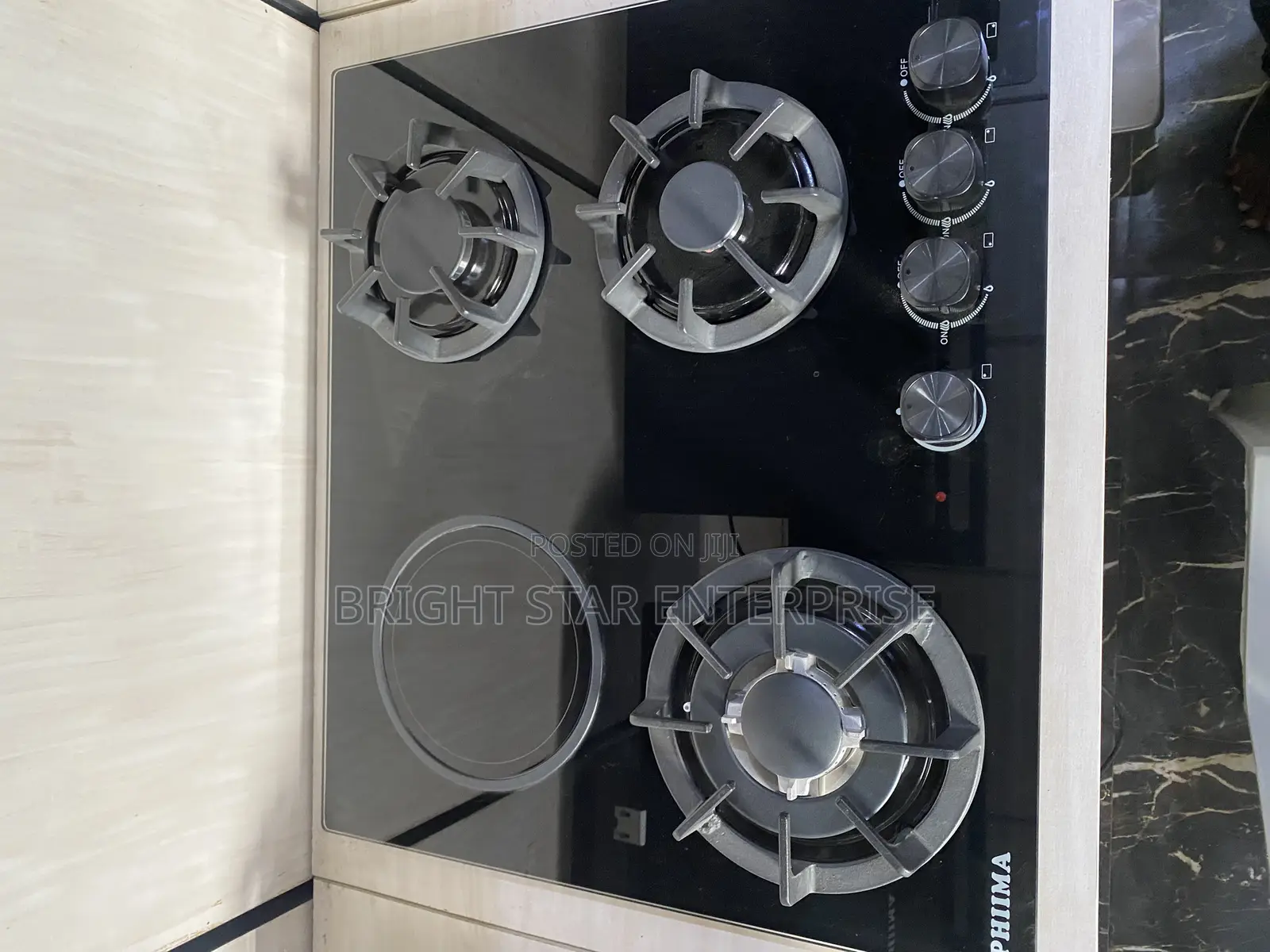 Phiima Three Burner and Halogen 60 by 50cm