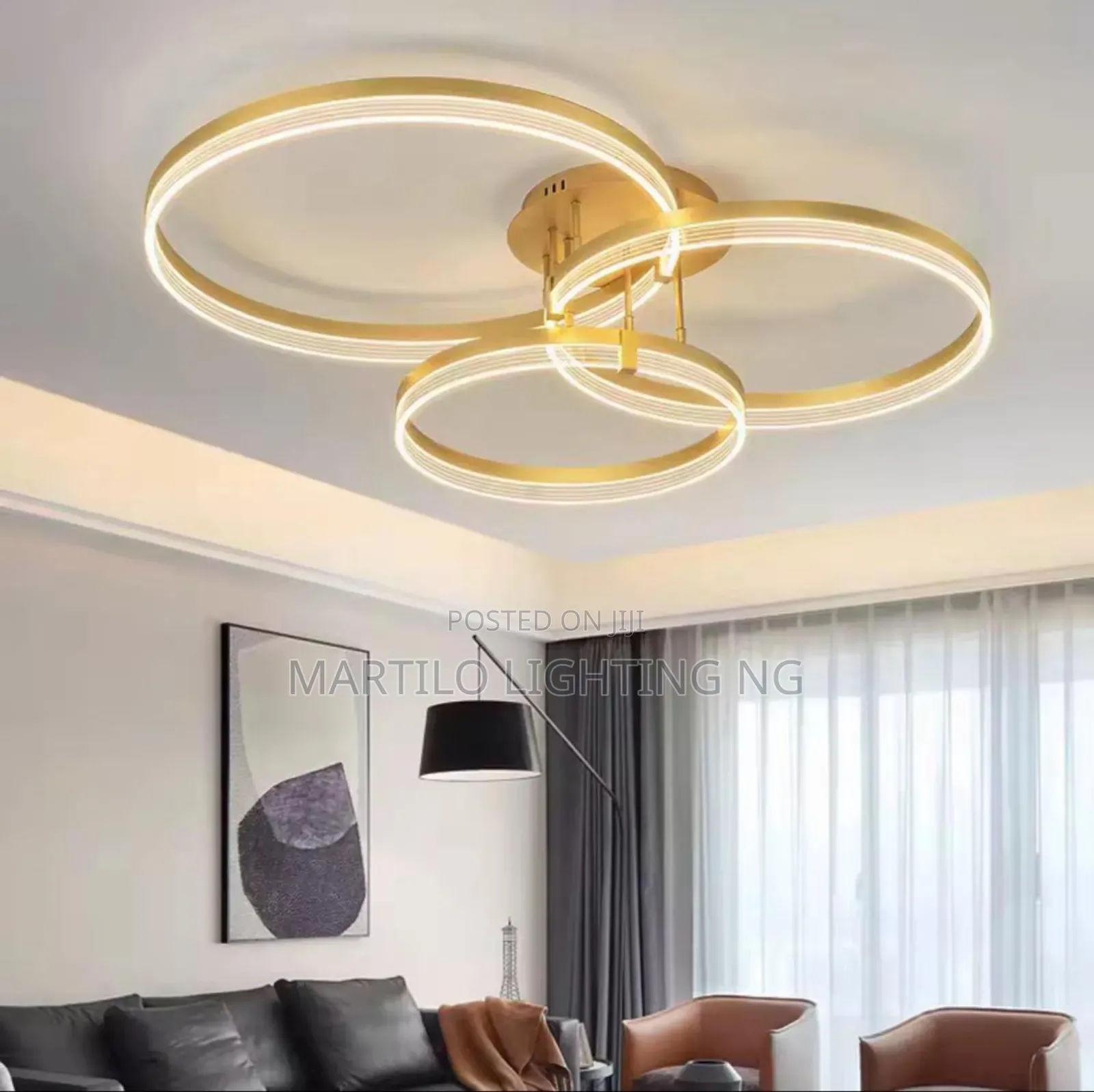 Ceiling Light Three Rings With Amazing Color Display