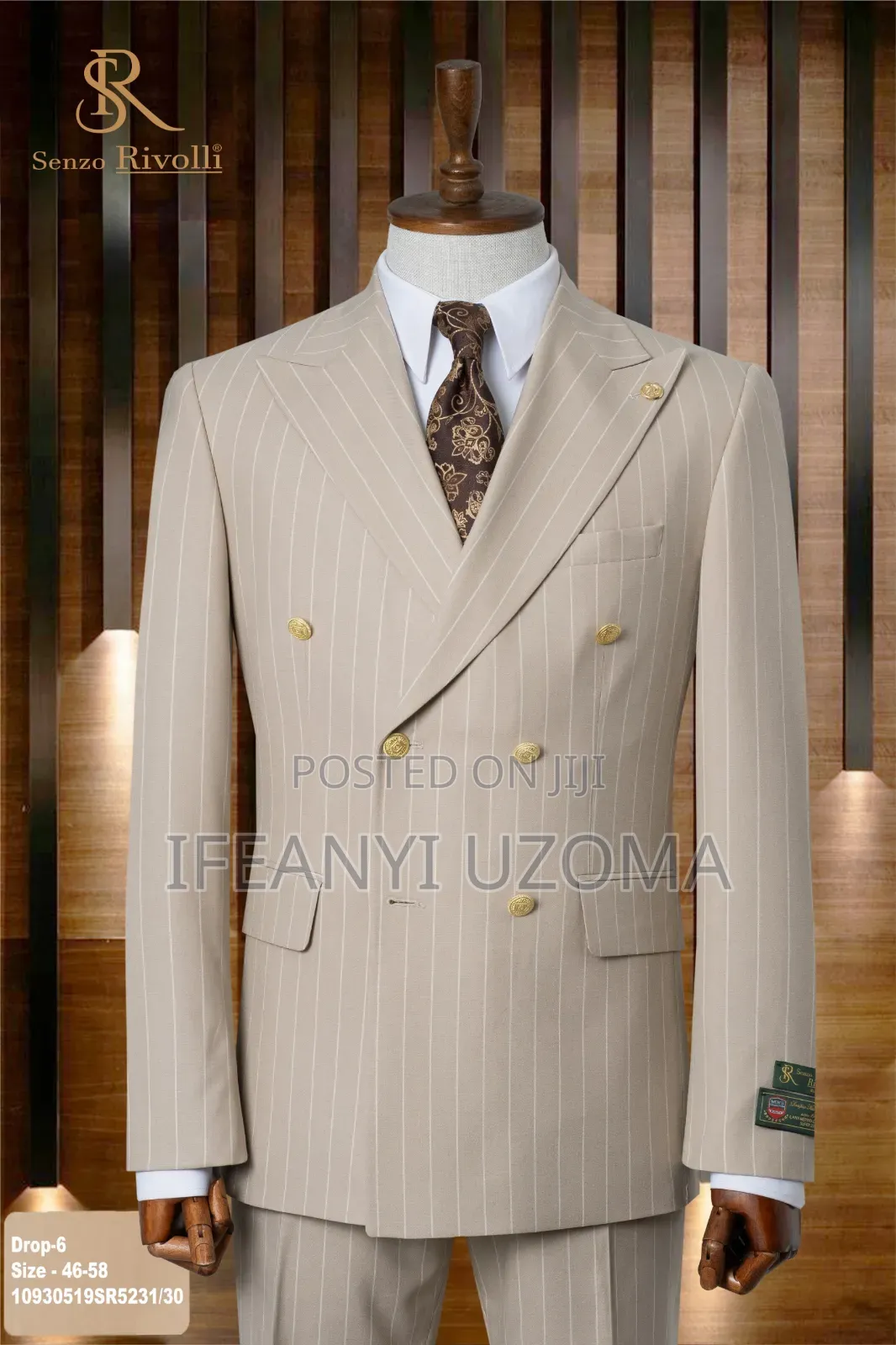 Double Breasted Luxury Designer Suit