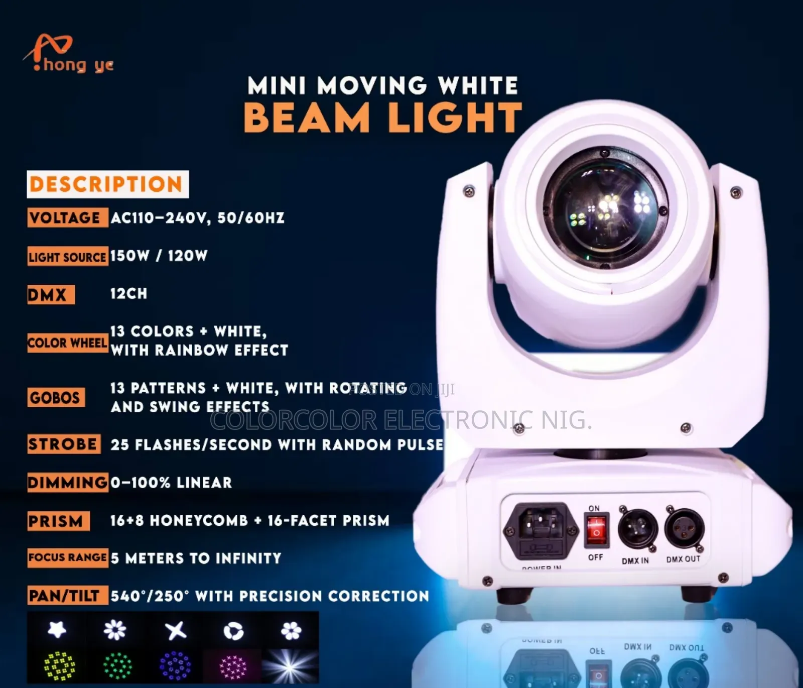 Stage Light Mini Moving White Beam