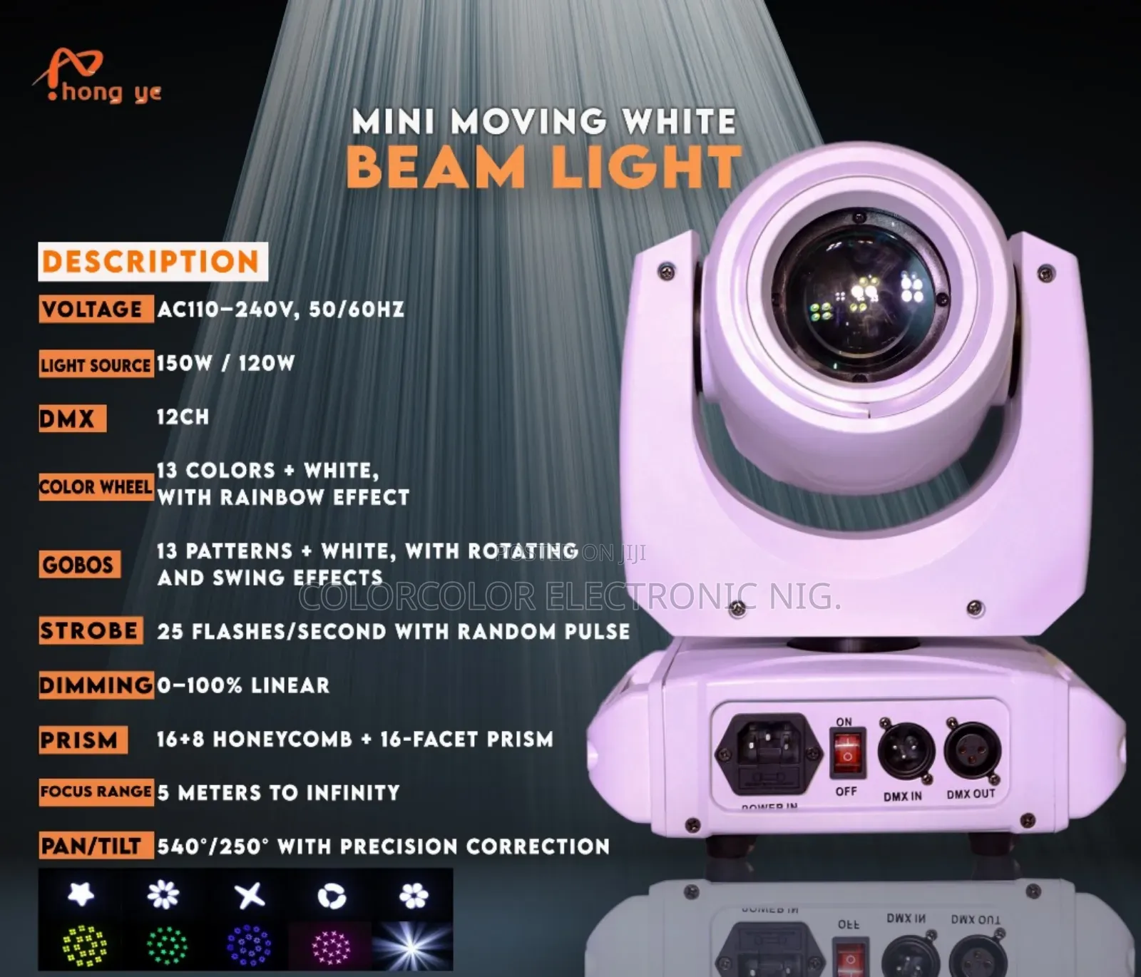 Stage Light Mini Moving White Beam