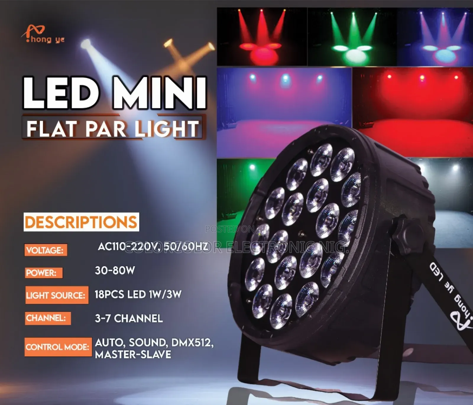 Flat Par 18 Lamps ( Plastic)