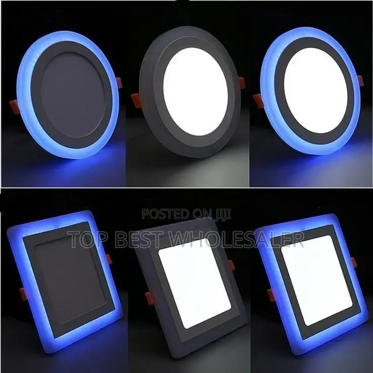 Blue+White 1pcs Round Led Panel Downlight 6w 9w 16w 24w