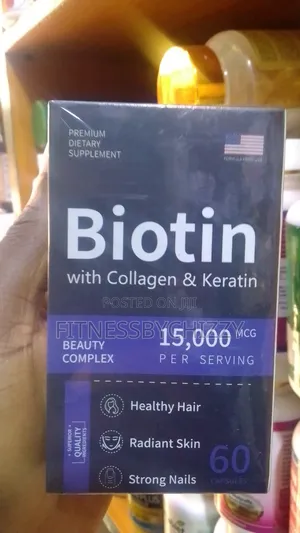 Biotin With Collagen and Keratin 15,000mg X 60 Capsules