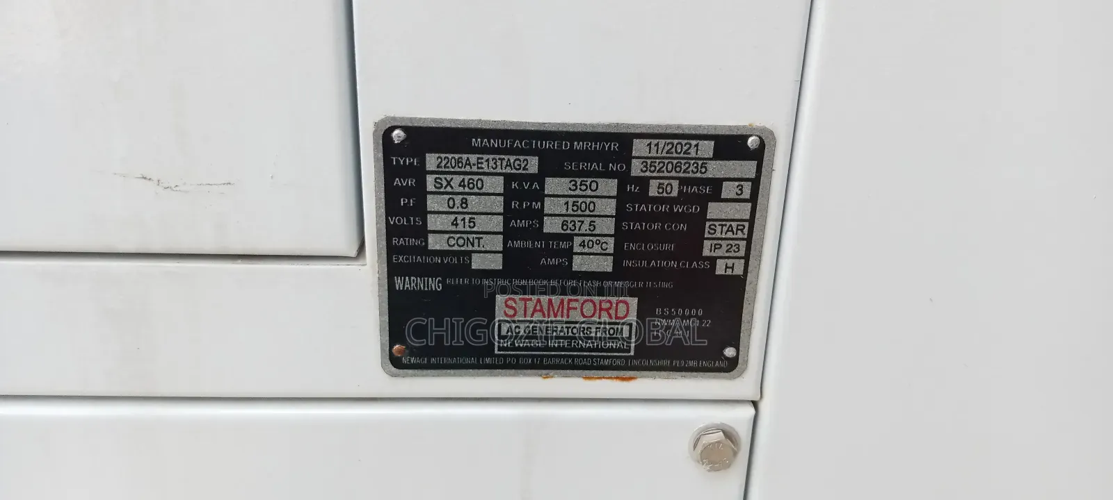Brand New Perkins 350kva