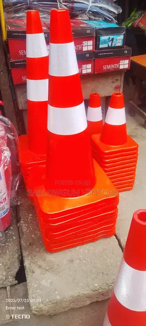 Safety Rubber Cone 100cm,75cm, 50cm, 35cm