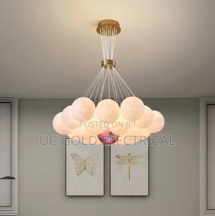 Designer's Creative 3d Printing Moon Led Bubble Chandelier