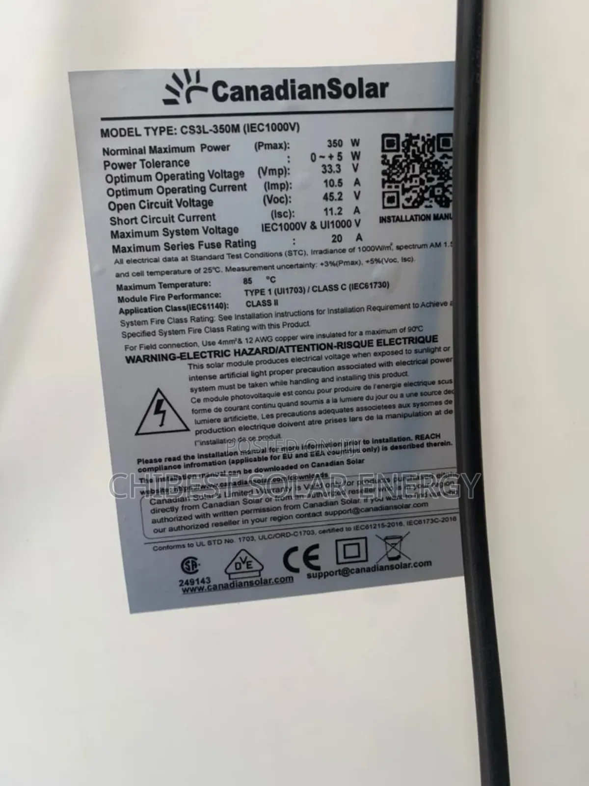 350w Solar Panel Canadian
