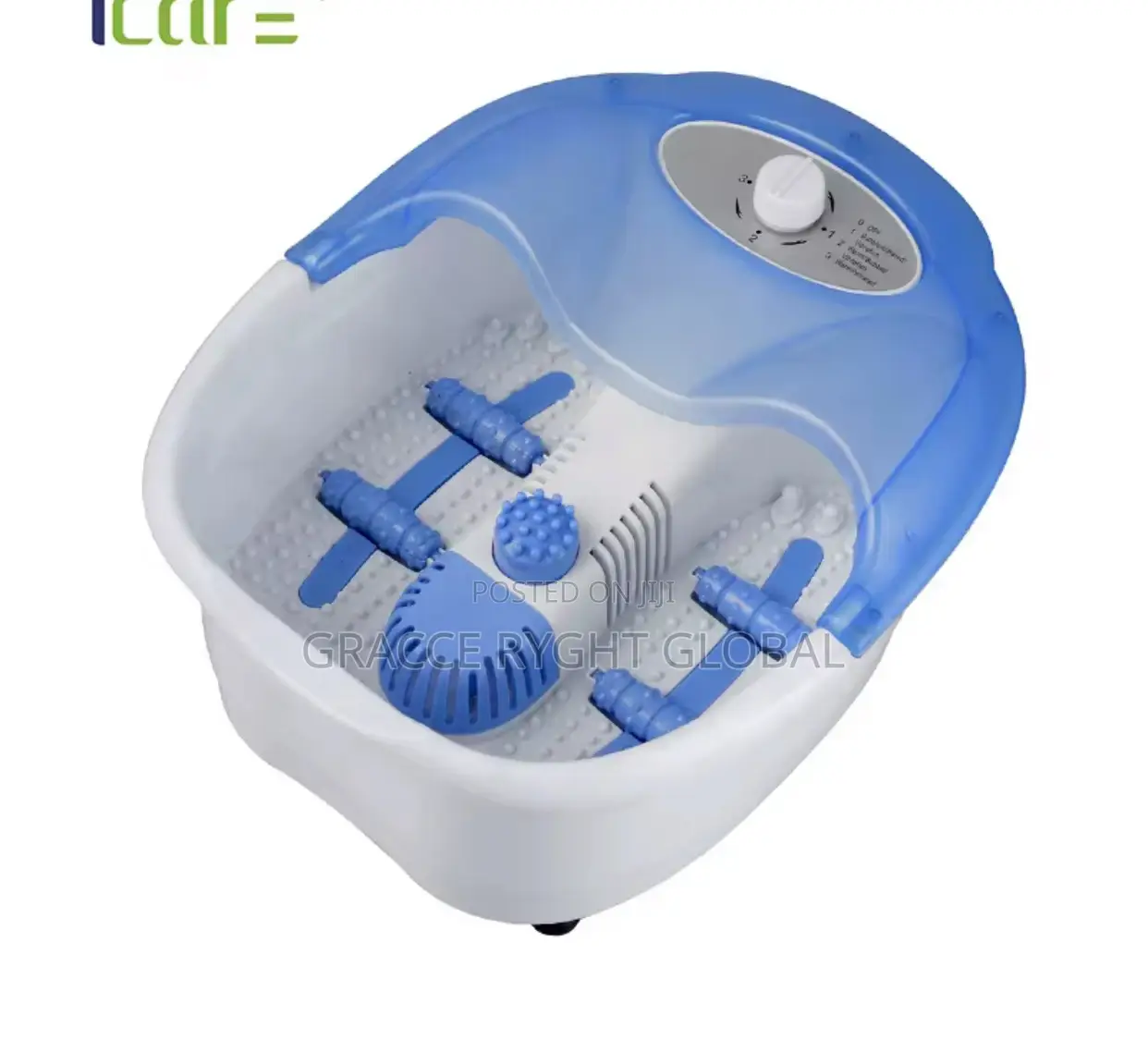 Heated Foot Bath With Massager Rollers