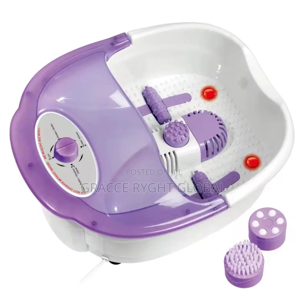 Heated Foot Bath With Massager Rollers