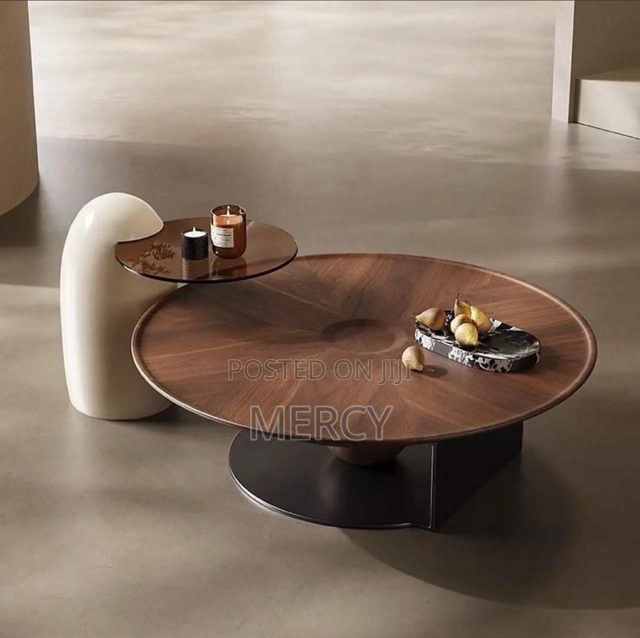 Luxury Wooden Coffee Table With Side