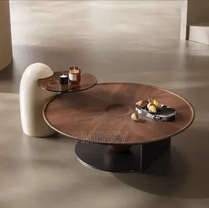 Luxury Wooden Coffee Table With Side