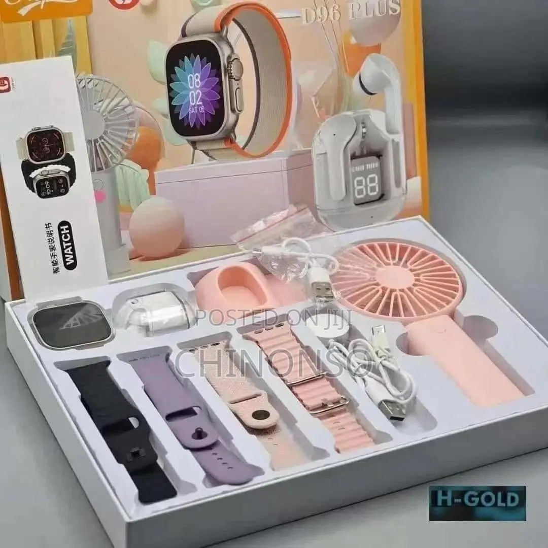 Mini Fan With Earbuds and Smart Watch