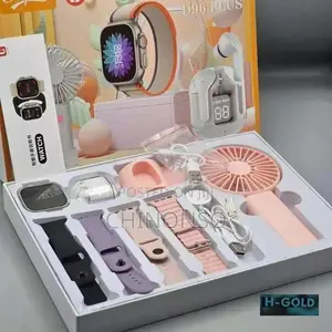 Mini Fan With Earbuds and Smart Watch