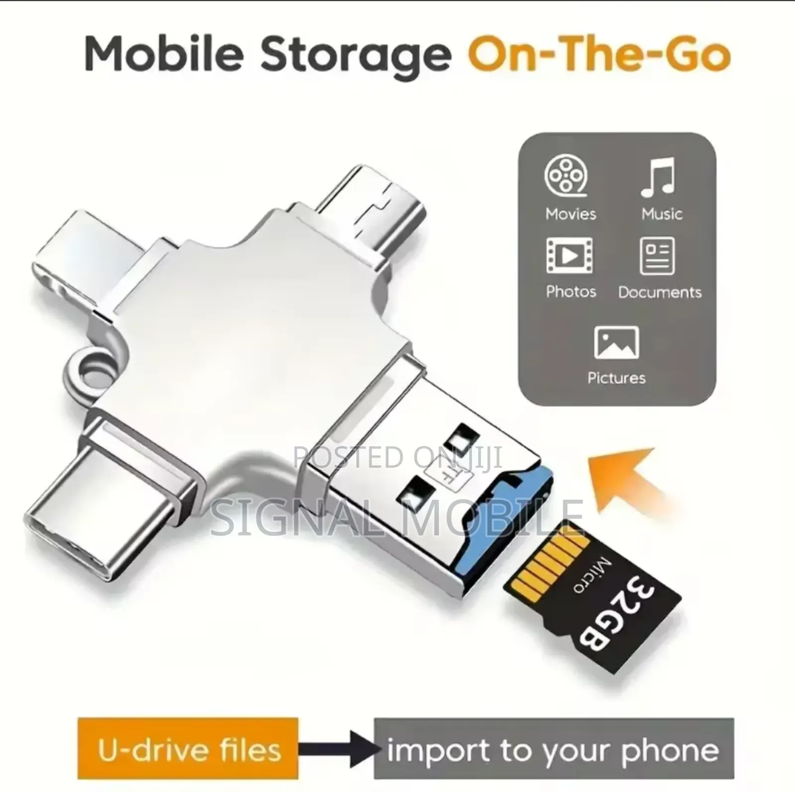 4 in 1 Sd Card Reader for iPhone iPad Mac Pc Mini Otg Reader