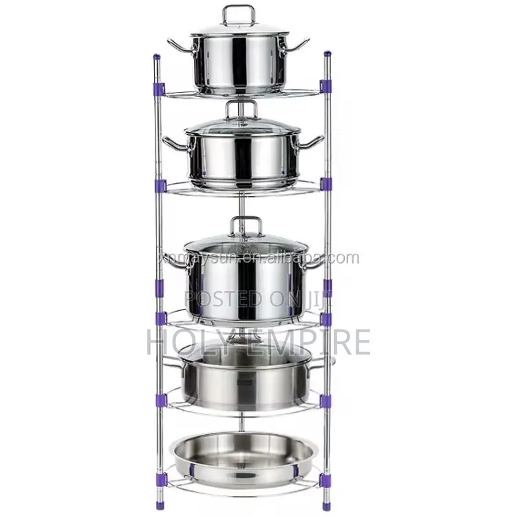 5-Layers Kitchen/Bathroom Shelf Portable Space Saving Basin