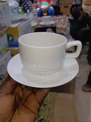 Tea Cup and Soccer White High Quality