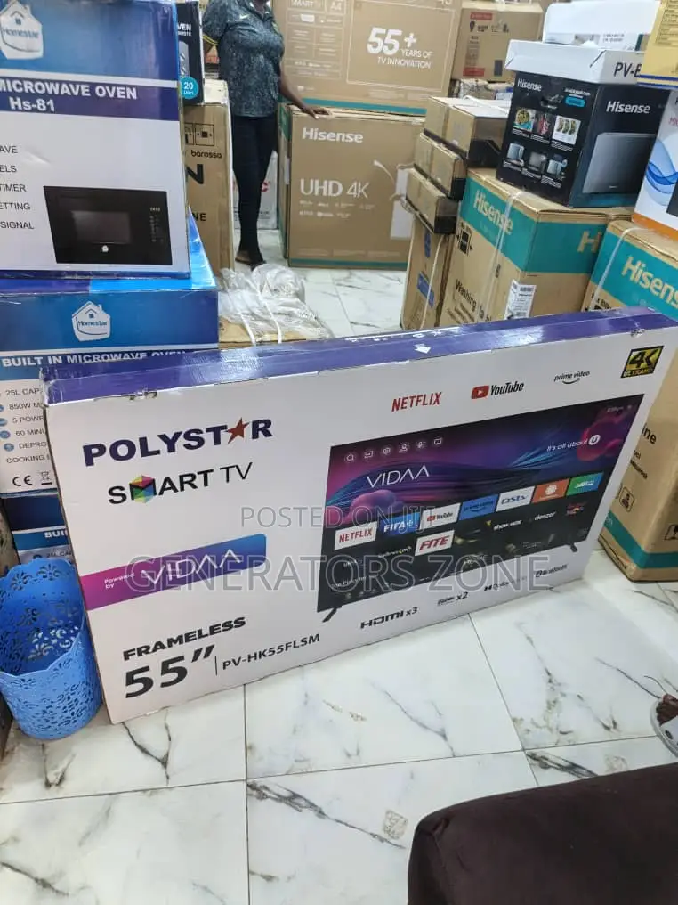 Polystar 55 Inches Android Tv – Seamless Streaming Anytime