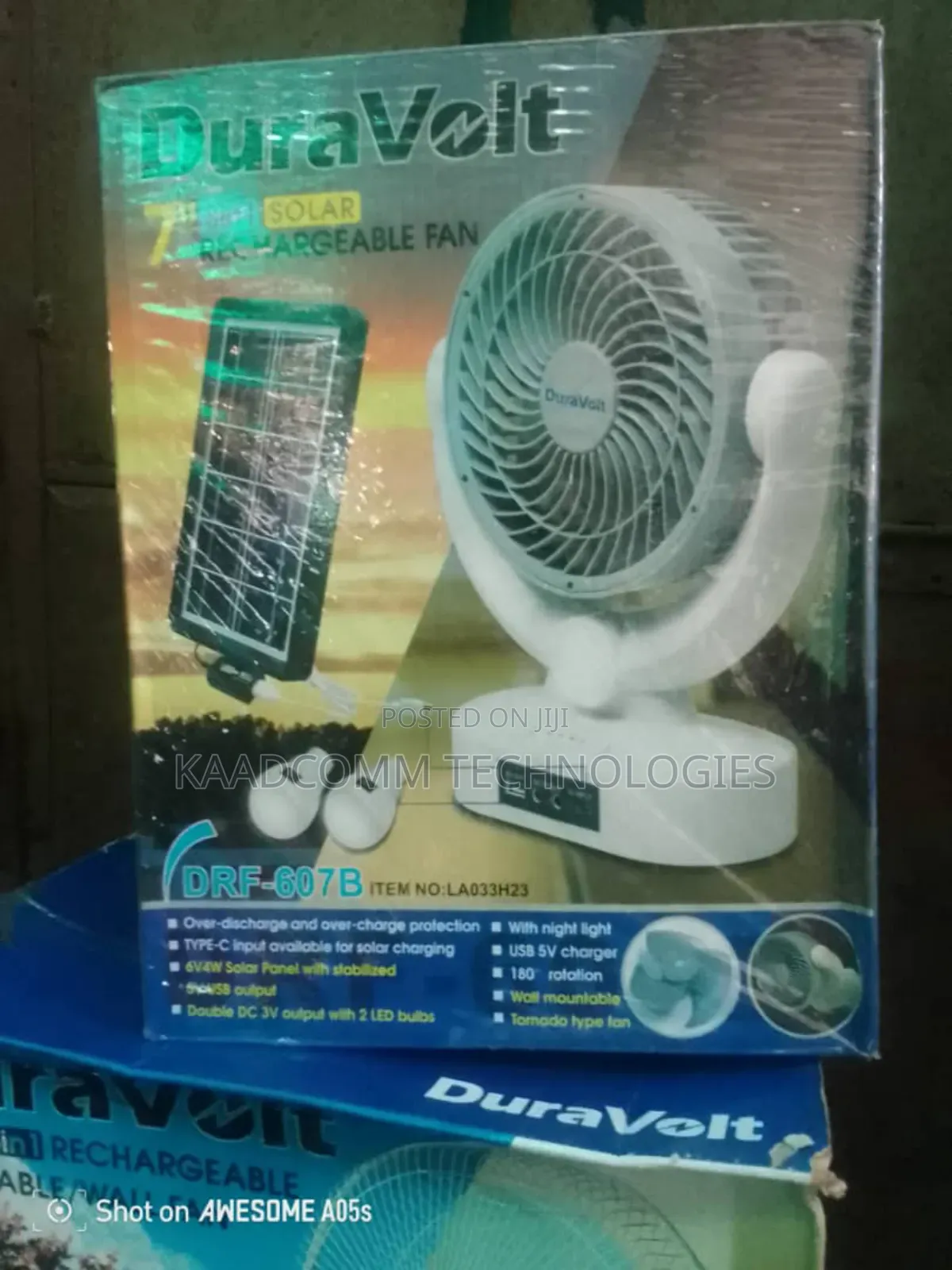 Duravolt 3in1 Solar Fan