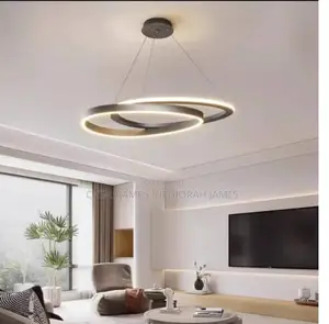 Modern Led Pendant Lamp Minimalist Double Ring Hanging Lamp