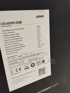 550w Longi Solar Panel All Black